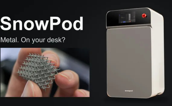 Snowpod Desktop Metal 3D Printer and Test Print - Main Image