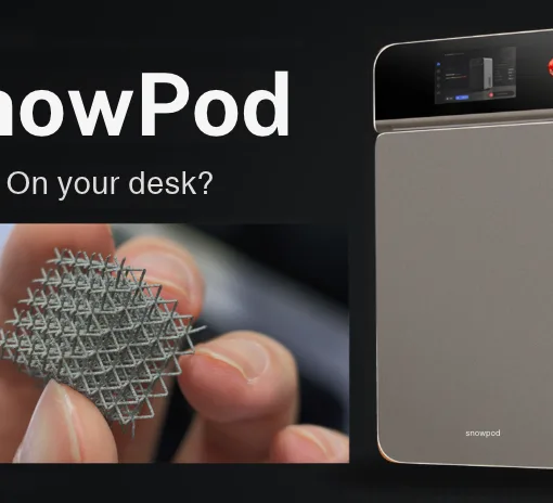 Snowpod Desktop Metal 3D Printer and Test Print - Main Image