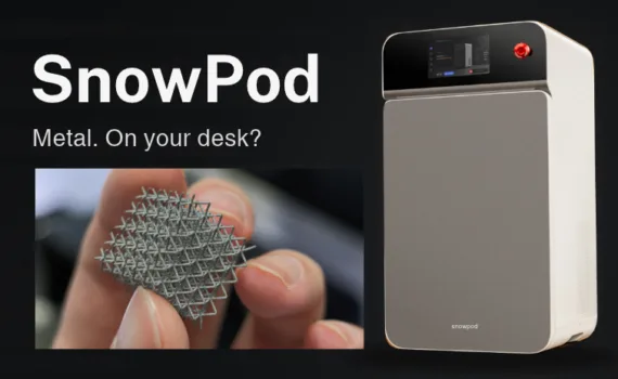 Snowpod Desktop Metal 3D Printer and Test Print - Main Image
