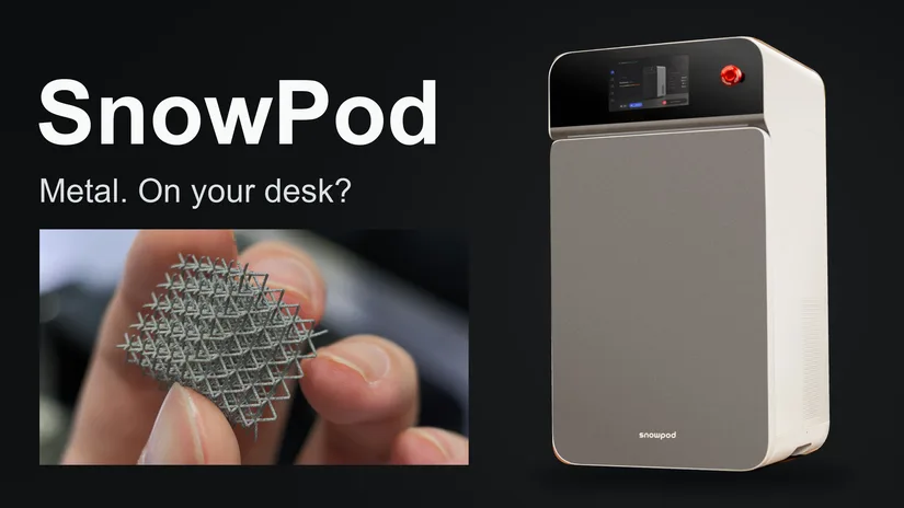 Snowpod Desktop Metal 3D Printer and Test Print - Main Image