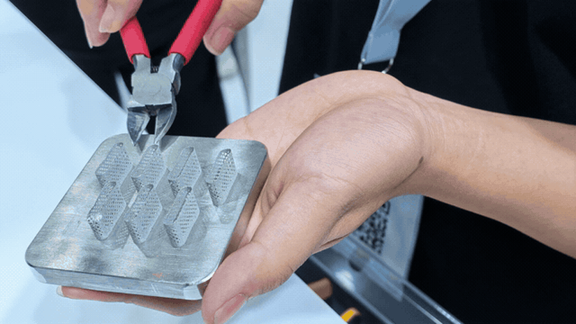 SnowPod metal 3D print support removal demonstration using hand tools