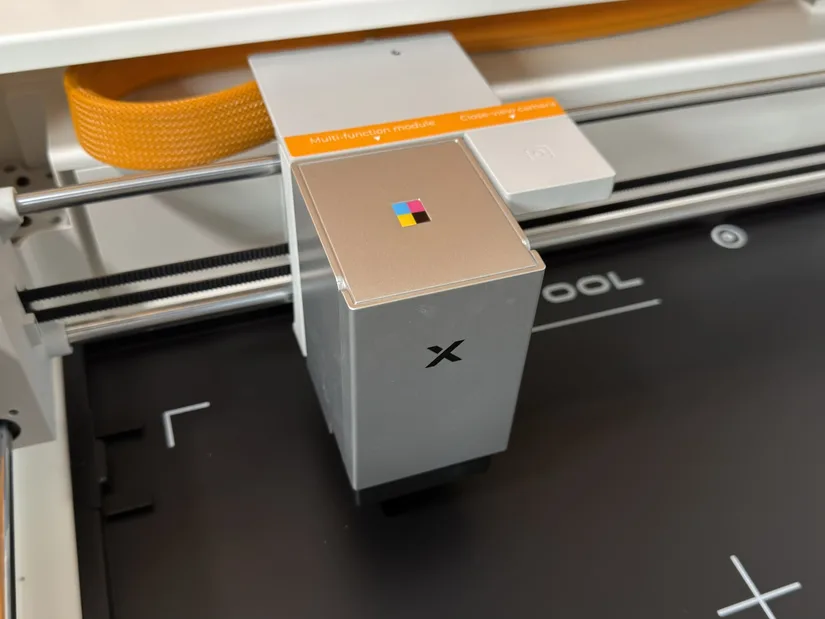 xTool M2 removable inkjet module attached to the machine carriage